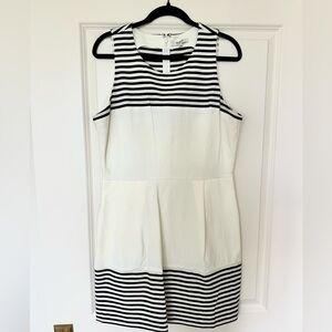 Madewell Elegant Black and White Striped Dress